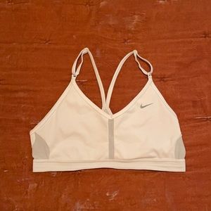 White Nike sports bra